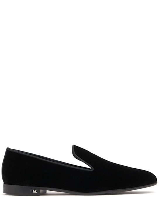 Max Mara: 10mm Velvet slippers - women_0 | Luisa Via Roma