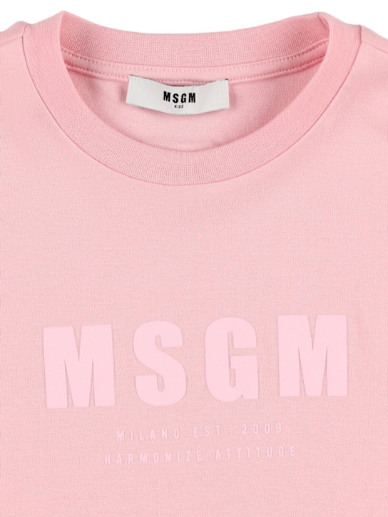 MSGM: コットンジャージーワンピース - kids-girls_1 | Luisa Via Roma