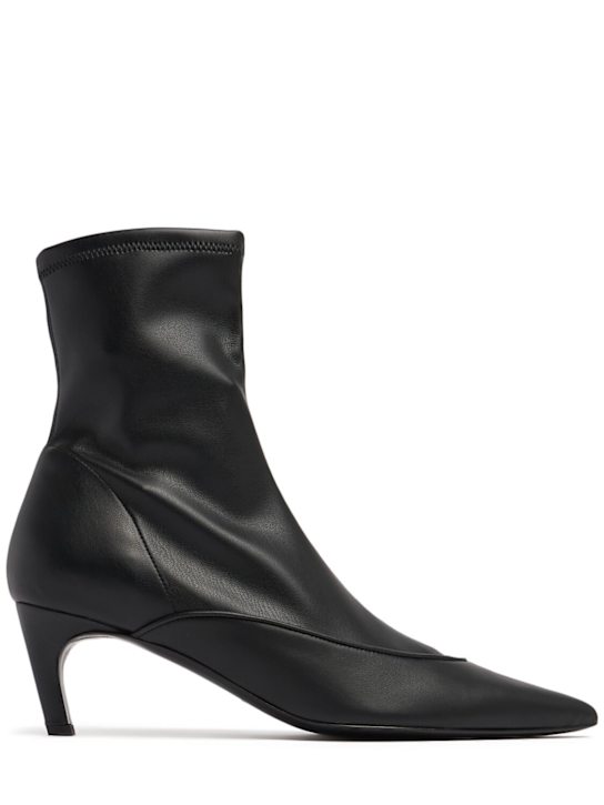 Gia Borghini: 55mm Hunter faux leather boots - women_0 | Luisa Via Roma
