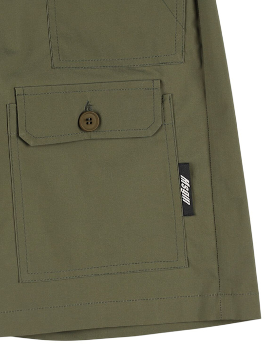 MSGM: Shorts cargo in misto cotone - kids-boys_1 | Luisa Via Roma