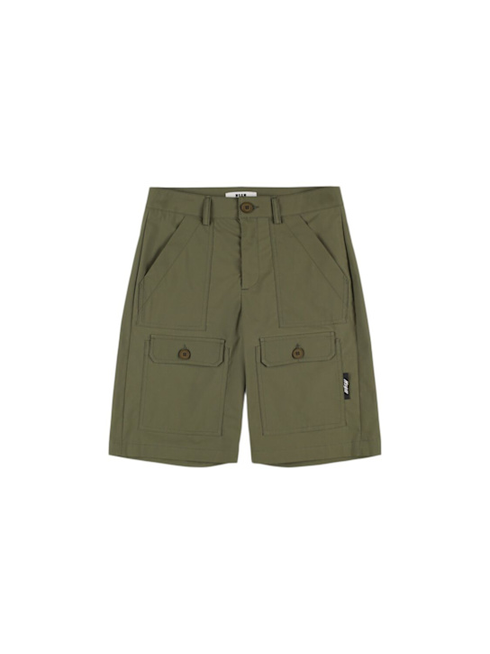 MSGM: Shorts cargo in misto cotone - kids-boys_0 | Luisa Via Roma