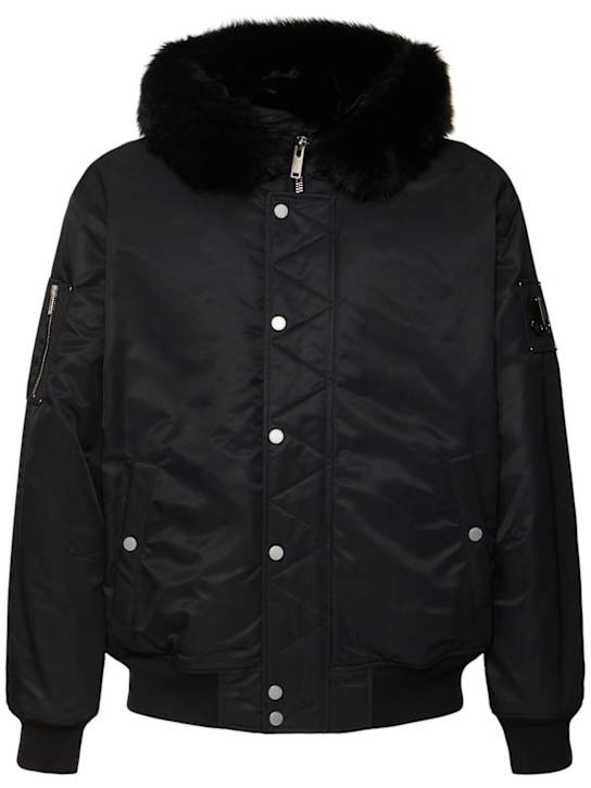 Moose Knuckles: Denali bomber jacket w/ shearling - men_0 | Luisa Via Roma