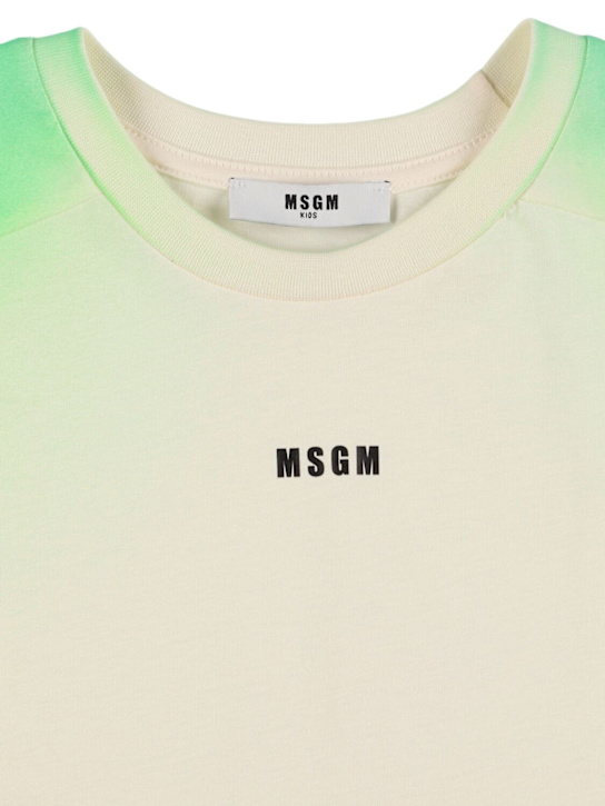 MSGM: Airbrush effect cotton jersey t-shirt - kids-boys_1 | Luisa Via Roma
