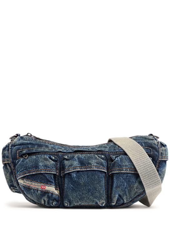 Diesel: Re-Edition Travel 3000 denim bag - men_0 | Luisa Via Roma