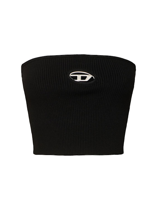 Diesel: M-Clarksvillex rib knit top - women_0 | Luisa Via Roma