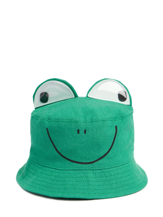 Stella McCartney Kids: Frog cotton gabardine bucket hat - Green - kids-boys_0 | Luisa Via Roma