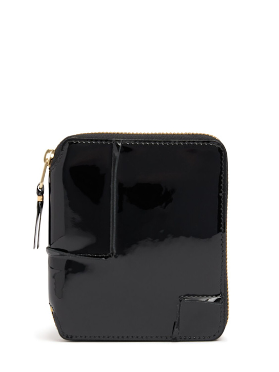 Comme des Garçons Wallet: Reversed Hem patent zip around wallet - men_0 | Luisa Via Roma