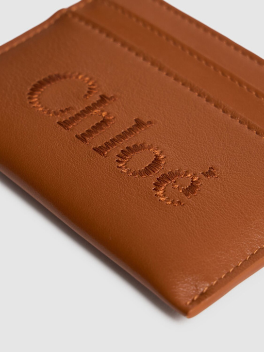 Chloé: Chloe Sense leather card holder - women_1 | Luisa Via Roma