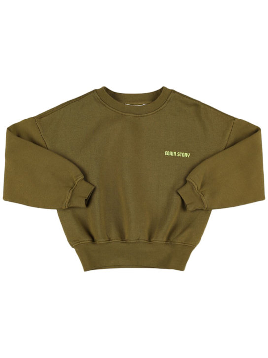 Main Story: Embroidered organic cotton sweatshirt - kids-boys_0 | Luisa Via Roma