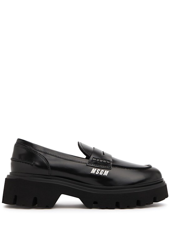 MSGM: 40mm Leather loafers - women_0 | Luisa Via Roma