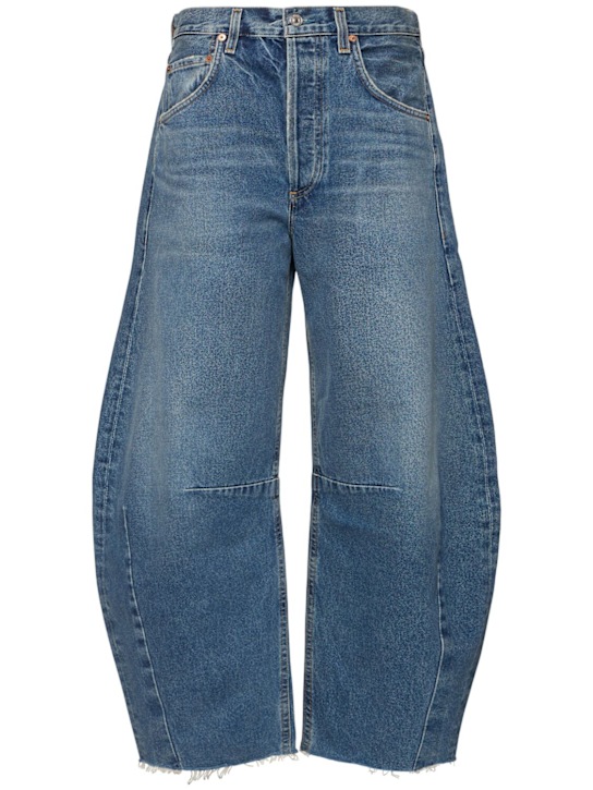 CITIZENS OF HUMANITY: Horseshoe mid rise wide leg denim jeans - women_0 | Luisa Via Roma