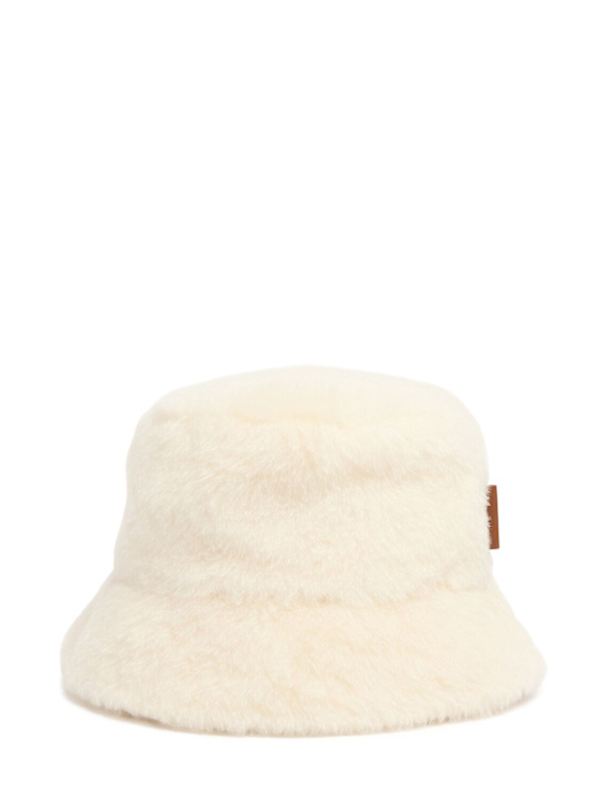 Max Mara: Figura alpaca & wool teddy bucket hat - women_0 | Luisa Via Roma