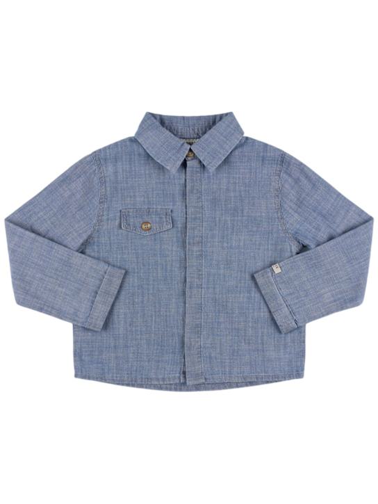 Donsje: Organic cotton chambray shirt - kids-boys_0 | Luisa Via Roma