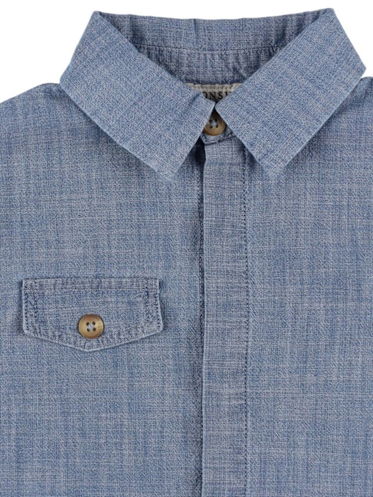 Donsje: Organic cotton chambray shirt - kids-boys_1 | Luisa Via Roma