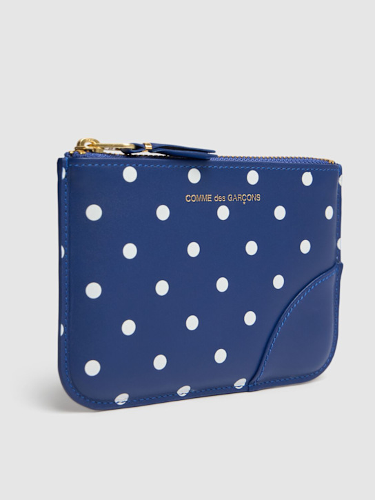 Comme des Garçons Wallet: Dot printed leather zip wallet - men_1 | Luisa Via Roma