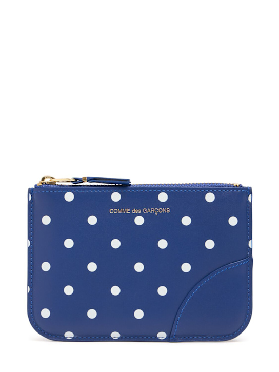 Comme des Garçons Wallet: Dot printed leather zip wallet - men_0 | Luisa Via Roma