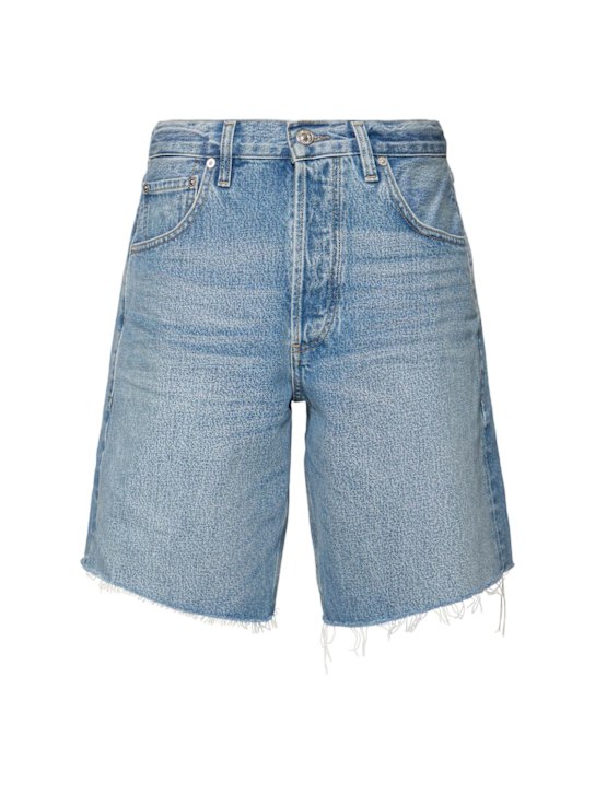 CITIZENS OF HUMANITY: Ayla cotton denim shorts - women_0 | Luisa Via Roma