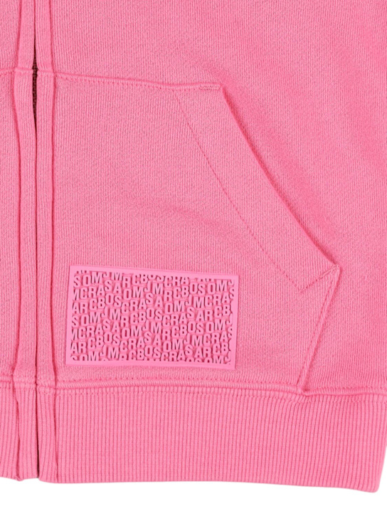 Marc Jacobs: Felpa in cotone con zip e cappuccio - kids-girls_1 | Luisa Via Roma