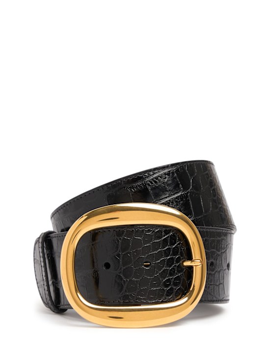 Tom Ford: Shiny croc embossed belt - women_0 | Luisa Via Roma