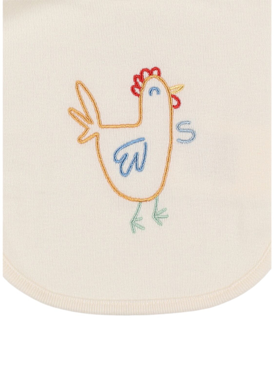 Stella McCartney Kids: Set di 7 bavaglini in jersey di cotone - Bianco - kids-girls_1 | Luisa Via Roma