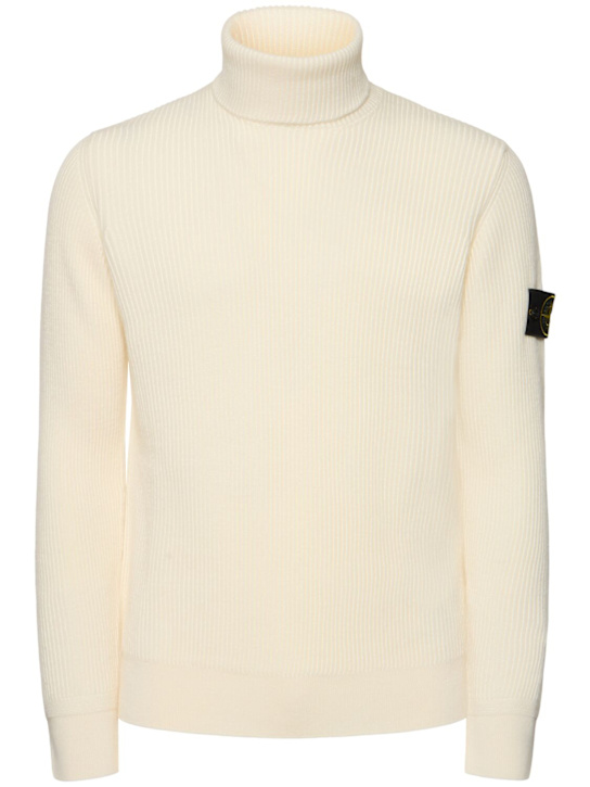 Koroshi Maglione a Maglia Fine in Cotone con Collo Alto Crociato con Chiusura a bottone e Strisce sul Petto Colore Navy Uomo, blu, XXL