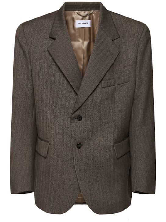 Hed Mayner: Blazer monopetto in lana - men_0 | Luisa Via Roma