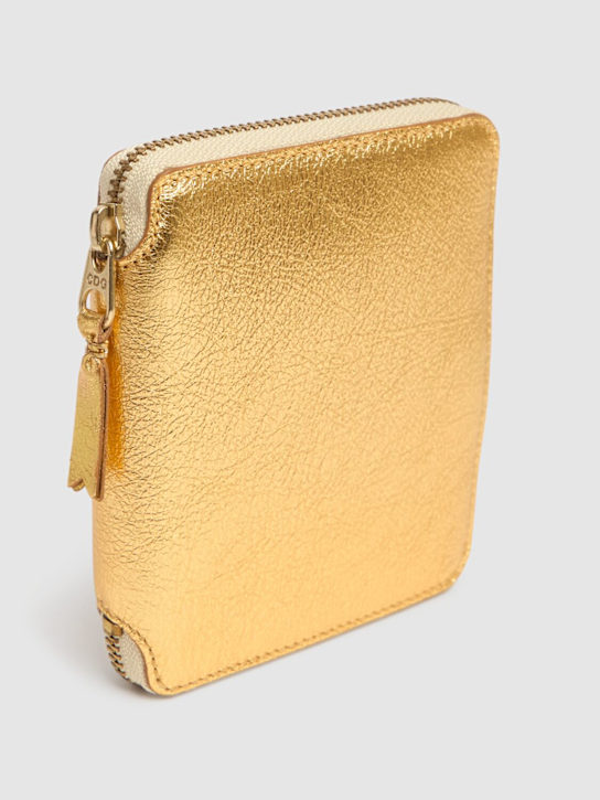 Comme des Garçons Wallet: Leather zip-around wallet - women_1 | Luisa Via Roma