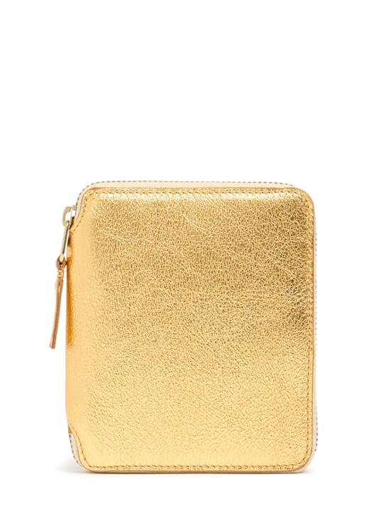 Comme des Garçons Wallet: Leather zip-around wallet - women_0 | Luisa Via Roma