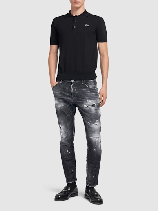 Dsquared2: Polohemd aus Baumwollstrick - men_1 | Luisa Via Roma