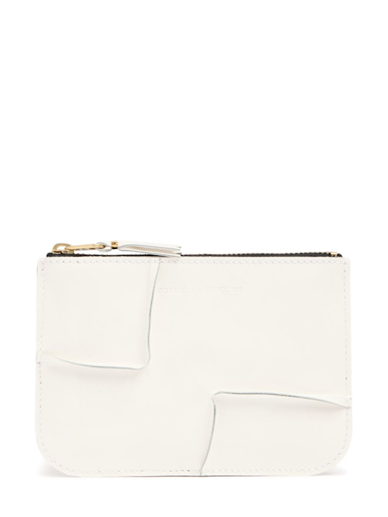 Comme des Garçons Wallet: Reversed Hem patent zip wallet - men_0 | Luisa Via Roma