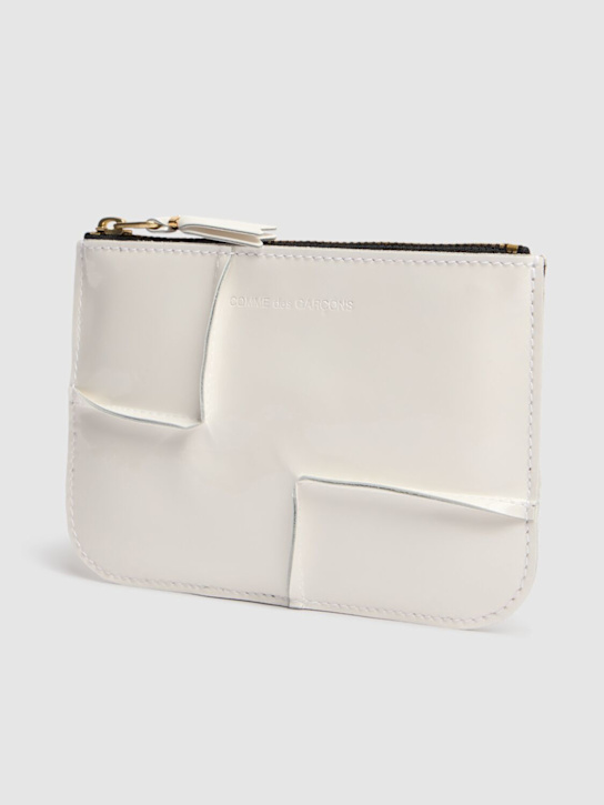 Comme des Garçons Wallet: Reversed Hem patent zip wallet - men_1 | Luisa Via Roma