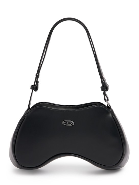 Diesel: Play Crossbody leather shoulder bag - Black - women_0 | Luisa Via Roma