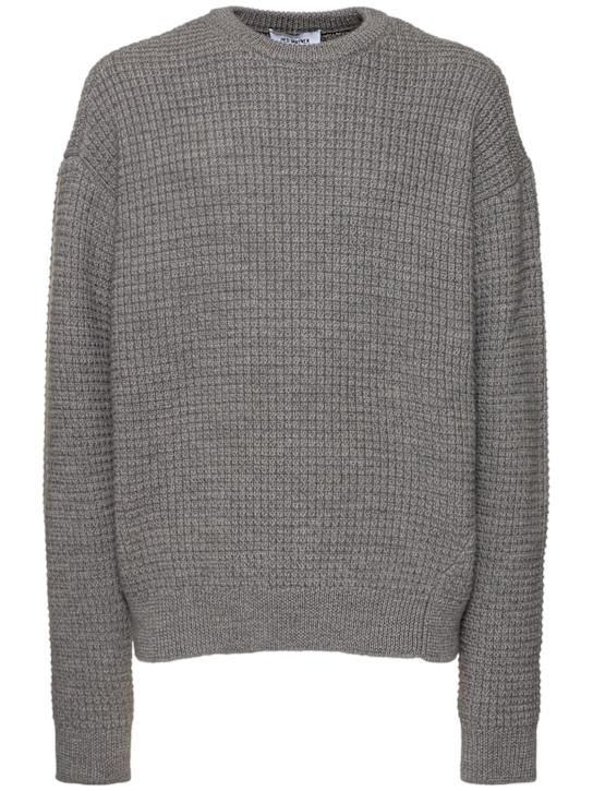 Hed Mayner: Wool knit sweater - men_0 | Luisa Via Roma