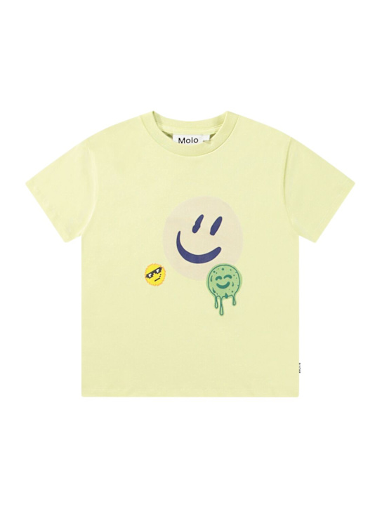 Molo: Printed organic cotton t-shirt - kids-boys_0 | Luisa Via Roma