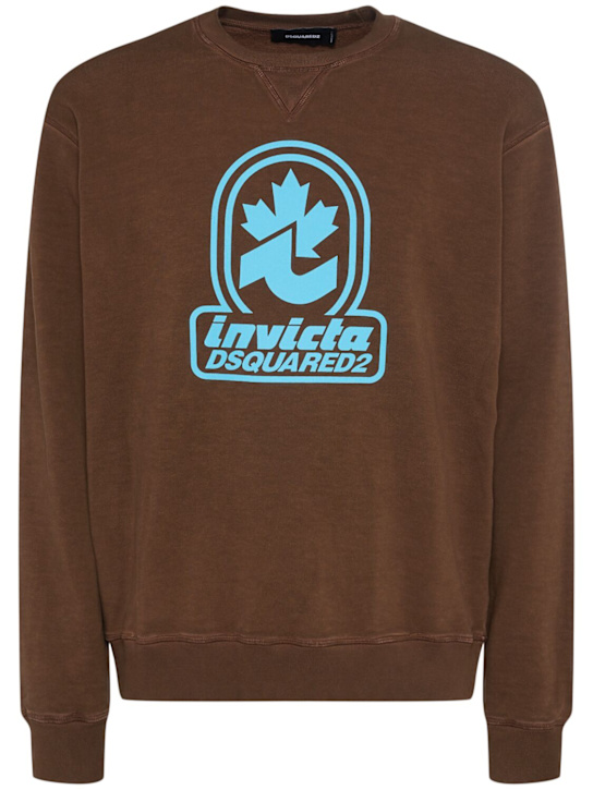 Dsquared2: Invicta Cool fit crewneck sweatshirt - men_0 | Luisa Via Roma
