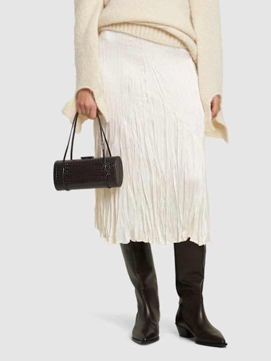 Michael Kors Collection: Natalie Barrel croc embossed leather bag - women_1 | Luisa Via Roma