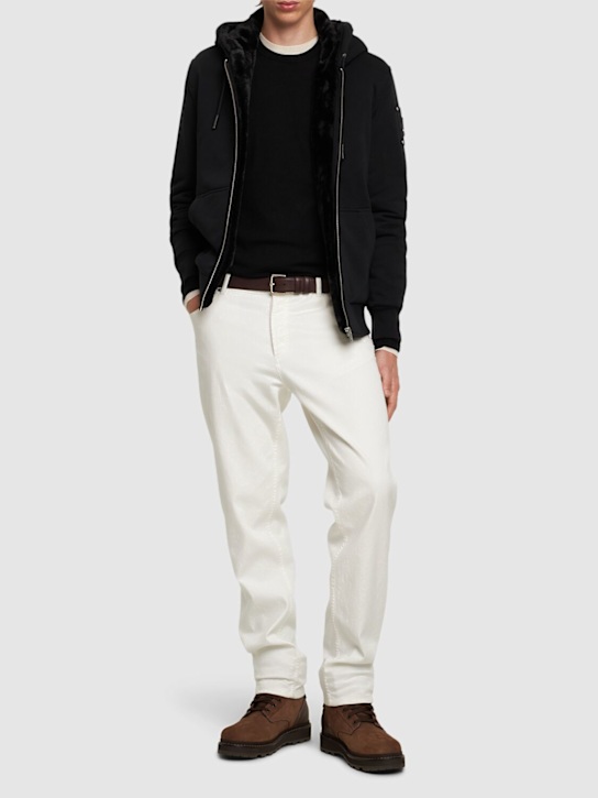 Moose Knuckles: Bunny hooded zip-up sweatshirt - men_1 | Luisa Via Roma