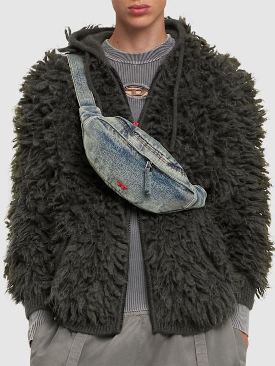 Diesel: Rave denim belt bag - men_1 | Luisa Via Roma
