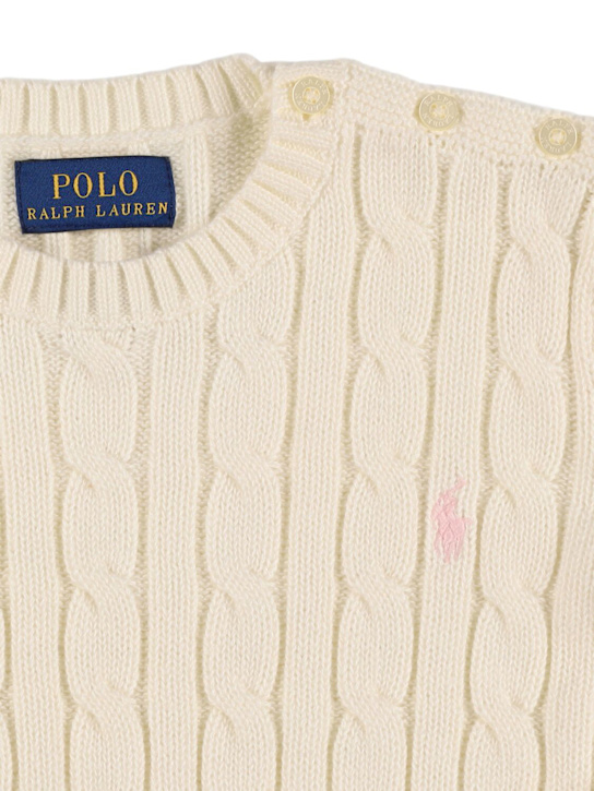 Polo Ralph Lauren: Maglia in cotone a trecce - kids-girls_1 | Luisa Via Roma