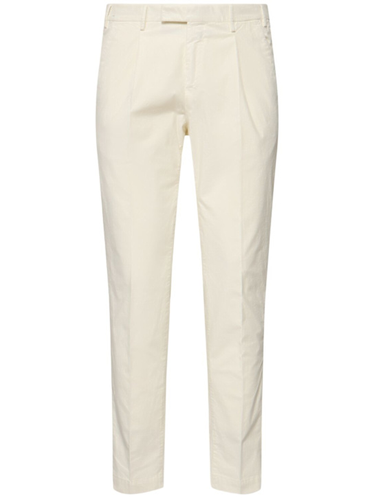PT Torino: Master stretch cotton blend satin pants - men_0 | Luisa Via Roma