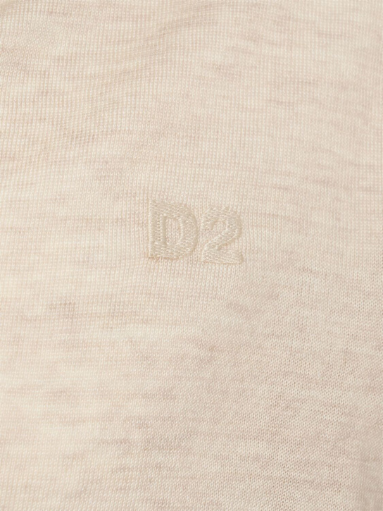 Dsquared2: Cárdigan de lana - Beige - men_4 | Luisa Via Roma