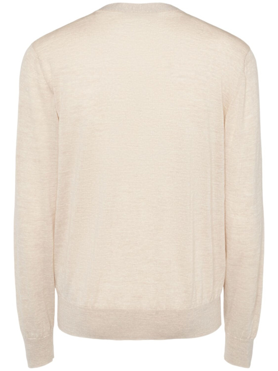 Dsquared2: Cárdigan de lana - Beige - men_3 | Luisa Via Roma