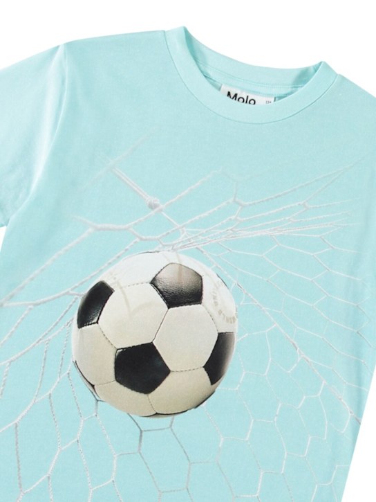 Molo: T-shirt in jersey di cotone stampato - kids-boys_1 | Luisa Via Roma