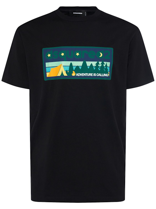 Dsquared2: T-Shirt aus Baumwolle im Cool Fit - men_0 | Luisa Via Roma