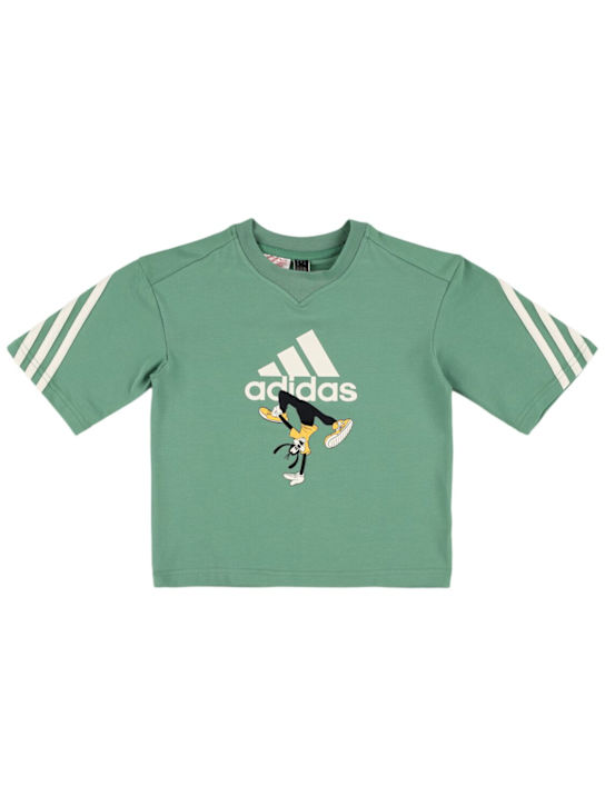 adidas Originals: Goofy コットンブレンドジャージーTシャツ - kids-boys_0 | Luisa Via Roma