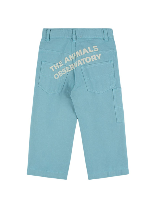 The Animals Observatory: Condor コットンデニムパンツ - ライトブルー - kids-girls_1 | Luisa Via Roma
