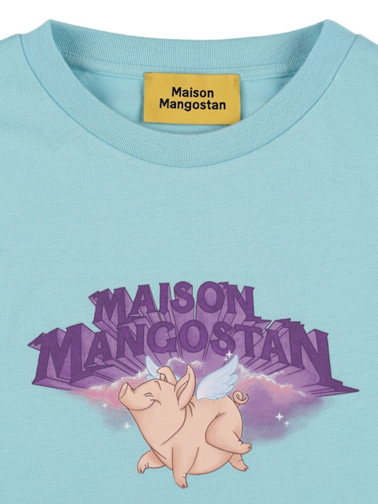 Maison Mangostan: オーガニックコットンTシャツ - ライトブルー - kids-boys_1 | Luisa Via Roma