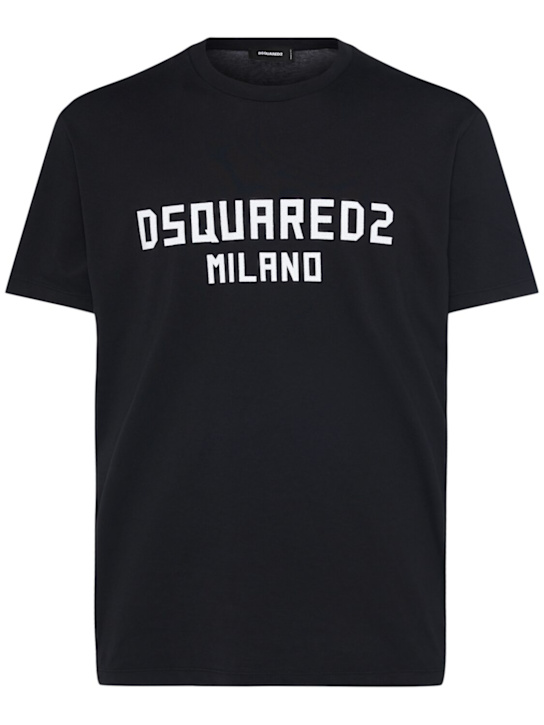 Dsquared2: T-shirt cool fit in cotone - men_0 | Luisa Via Roma