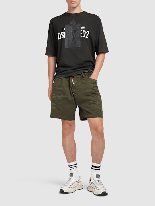 Dsquared2: Big Brother コットンハーフパンツ - men_1 | Luisa Via Roma