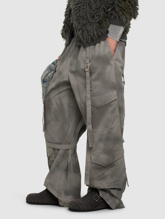 Diesel: Woodstock cotton denim mules - men_1 | Luisa Via Roma